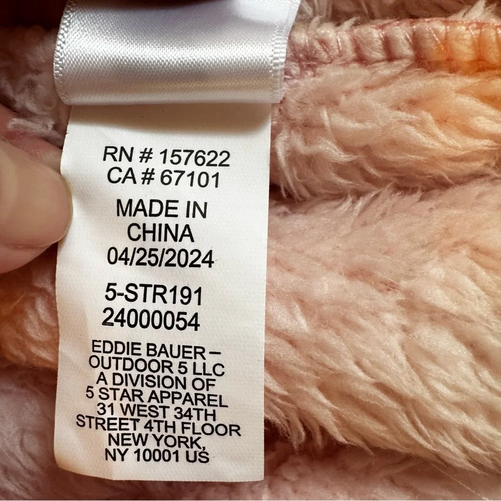 Eddie Bauer Soft Pink Fleece Baby Zip Up. 12 months‎
